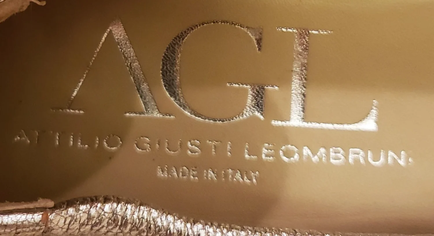 AGL 意大利 Attilio Giusti Leombruni 平底鞋 尺码 EU-39/US ~ 9 皮革银色/黑色-