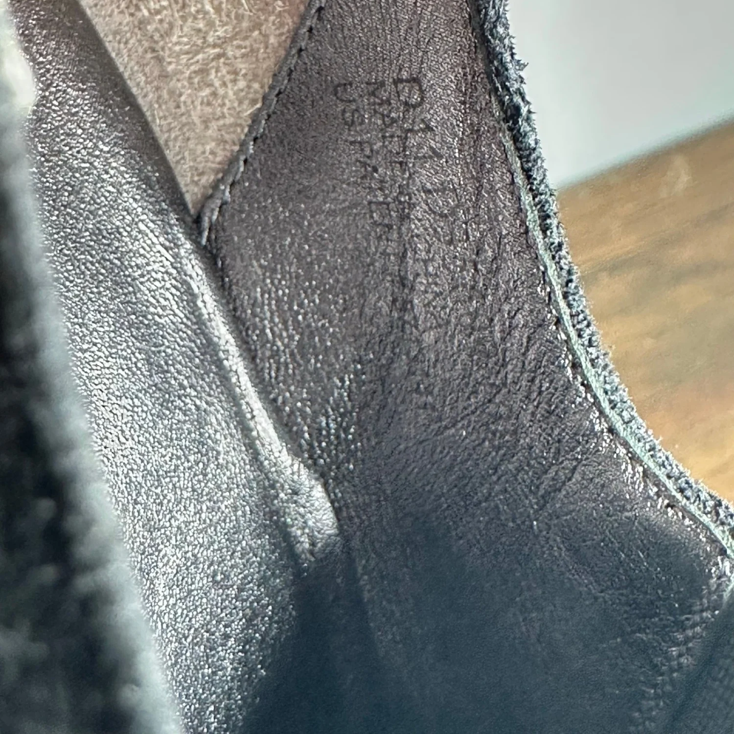 COLE HAAN Talia Gore 黑色麂皮绒皮革高跟短靴女式 10B-