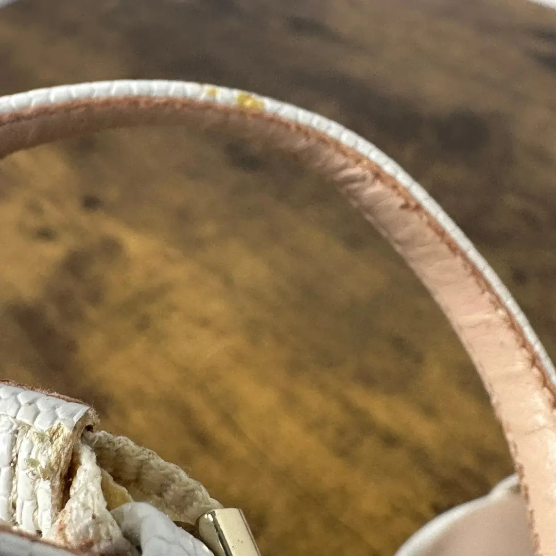 ALDO 白色蛇纹压花踝带细高跟鞋女式 8.5 码-