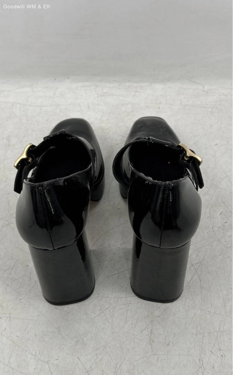 Vince Camuto Marocean 黑色专利 Mary Jane 厚底高跟鞋 9.5 码-