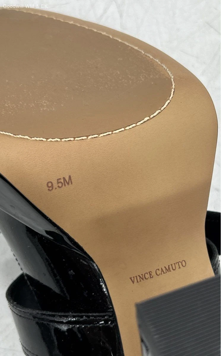 Vince Camuto Marocean 黑色专利 Mary Jane 厚底高跟鞋 9.5 码-