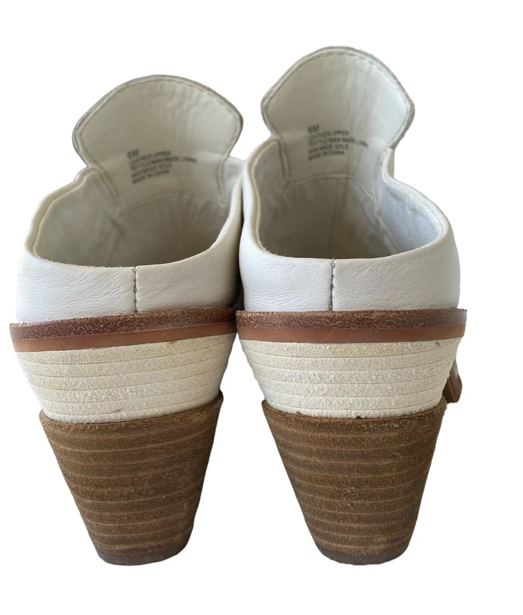 GIANNI BINI 女式 6M 皮革 Macnelle 蛇皮尖头穆勒鞋一脚蹬堆叠-