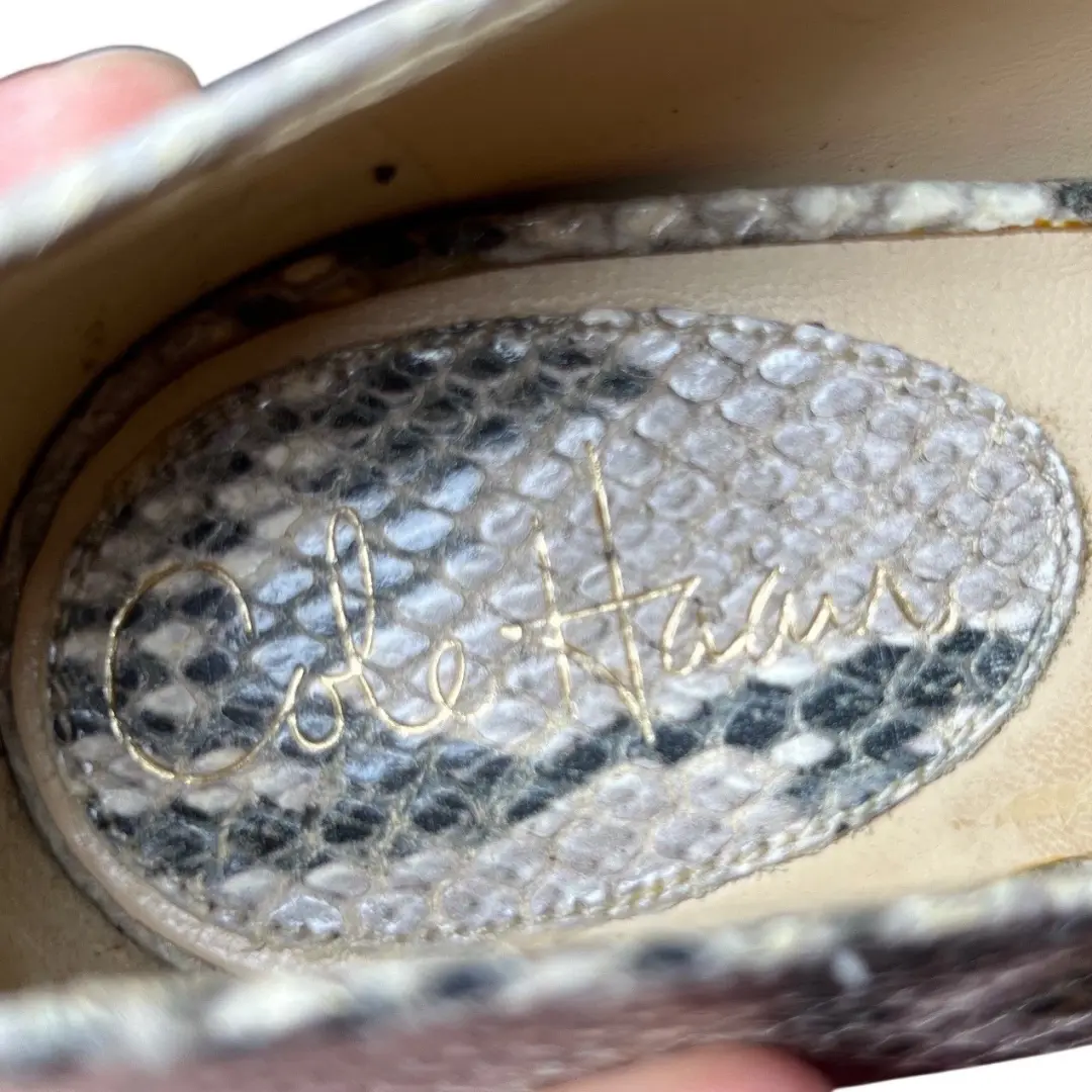 Cole Haan 蛇皮尖头中跟鞋 8B 中性-
