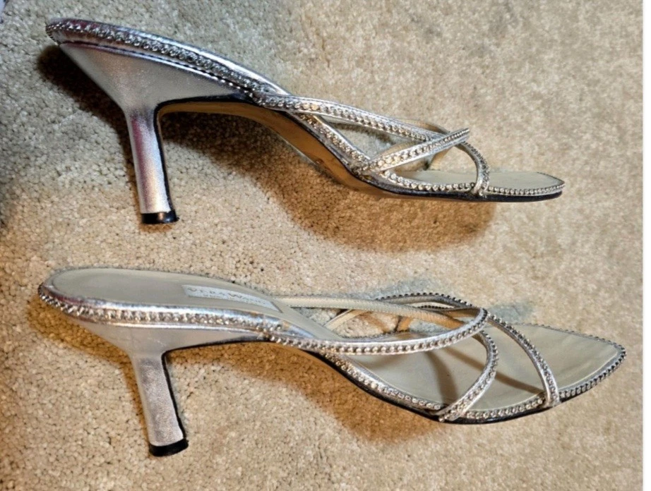VERA WANG 银色绑带钢水钻-