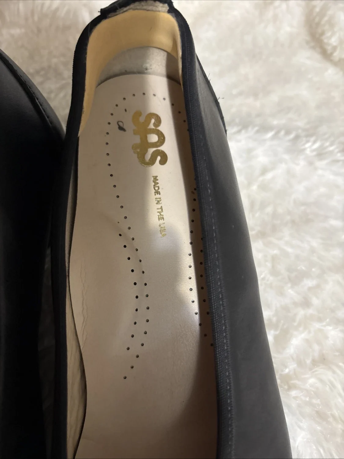 SAS Milano 黑色皮革高跟鞋女式 9W 舒适懒人正装鞋 美国-