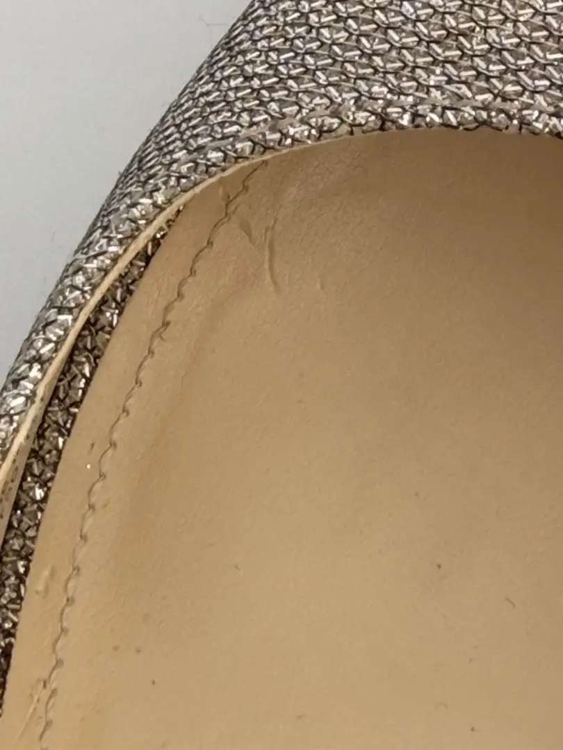 MAKE BEST OFFER | Enzo Angiolini Eademario 金色闪光露趾高跟鞋 8 码-