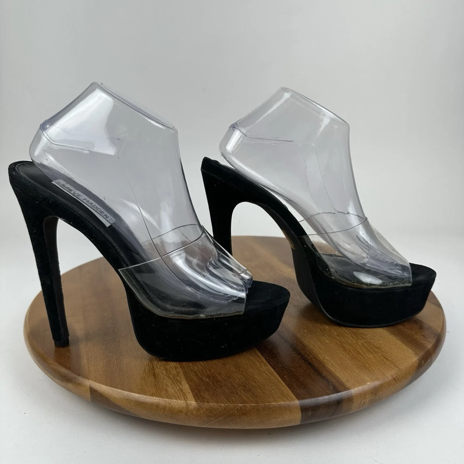 女式 Steve Madden Innocent 黑色一脚蹬厚底高跟鞋 10 M 码-