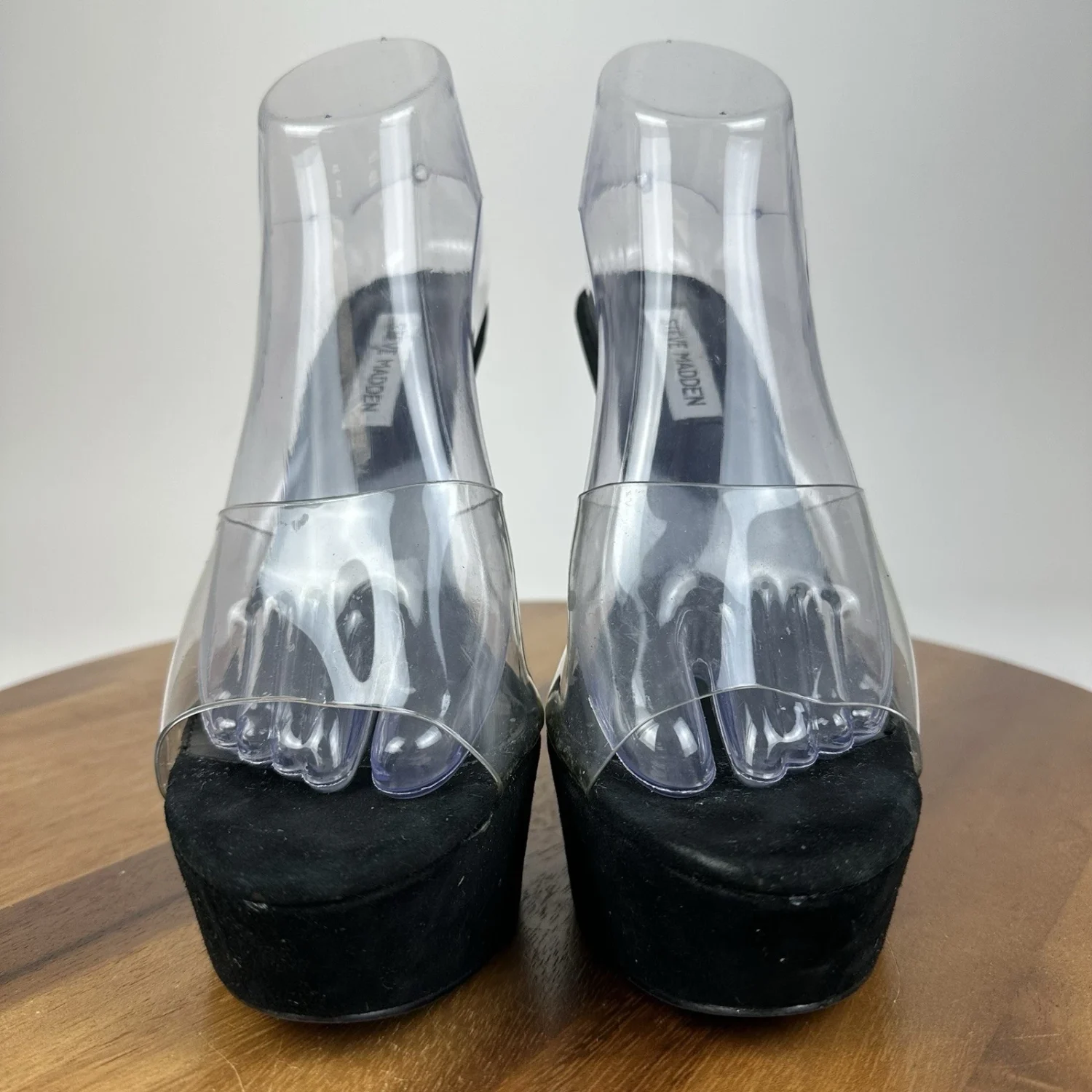 女式 Steve Madden Innocent 黑色一脚蹬厚底高跟鞋 10 M 码-