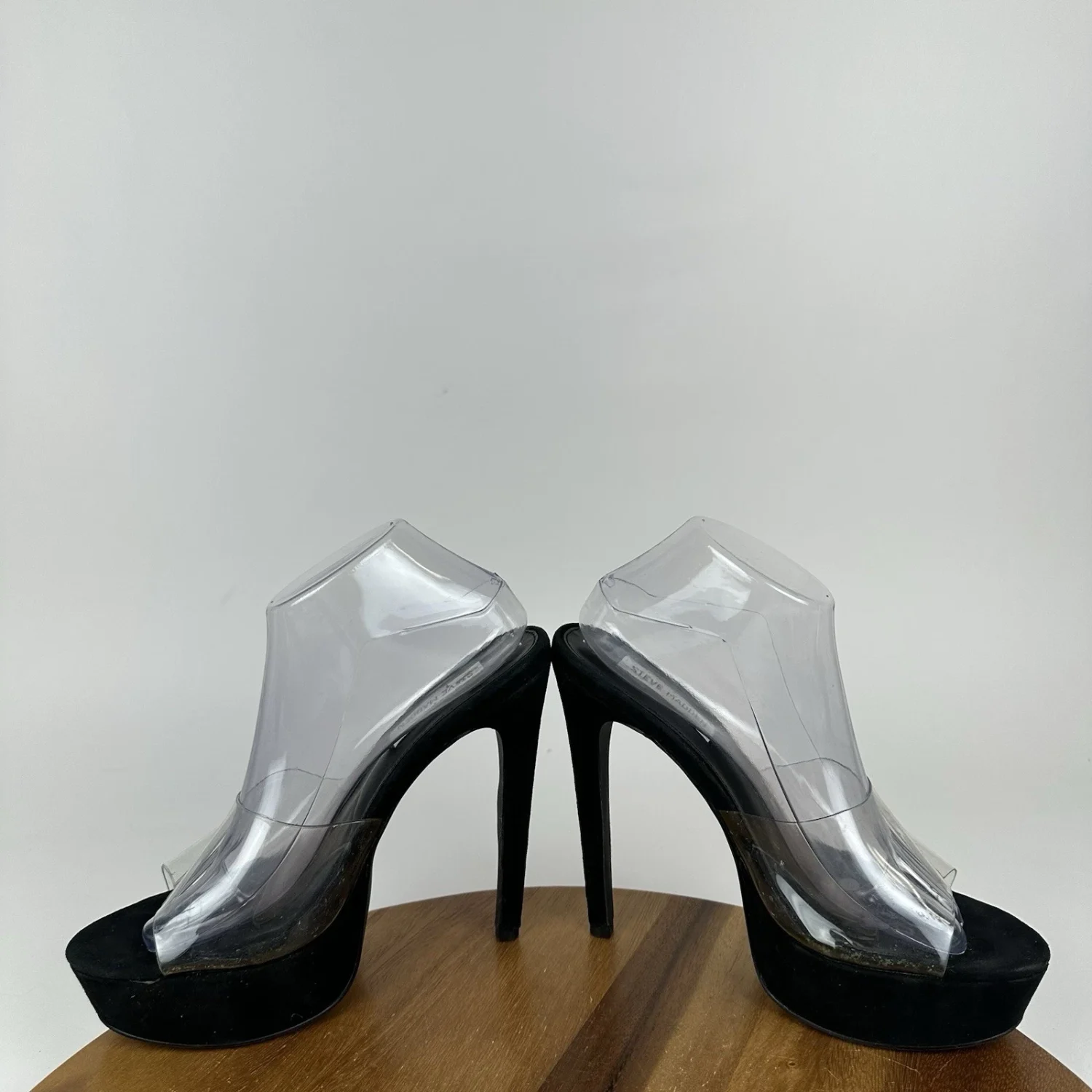 女式 Steve Madden Innocent 黑色一脚蹬厚底高跟鞋 10 M 码-