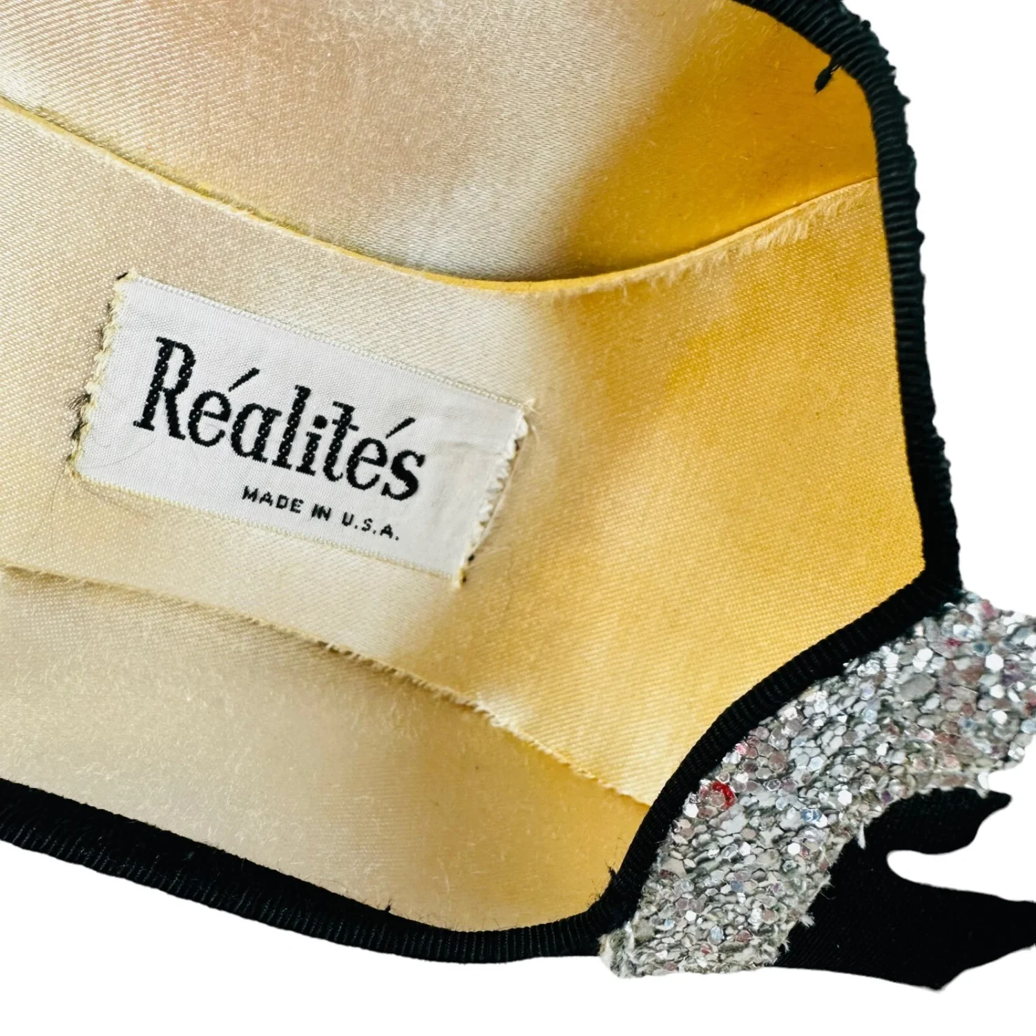 复古 Realites Fancy 黑色闪亮正装鞋粗跟 8 M 码 ~ 二手状况完好-