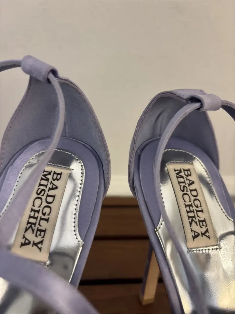 Badgley Mischka 缎面细高跟鞋高跟鞋 9 1/2 M 女式-