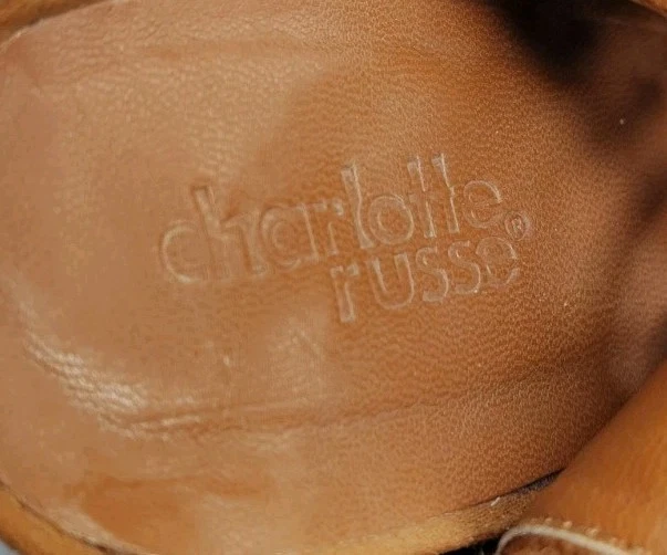 Charlotte Russe 网格麂皮绒棕色高跟鞋 8 码-