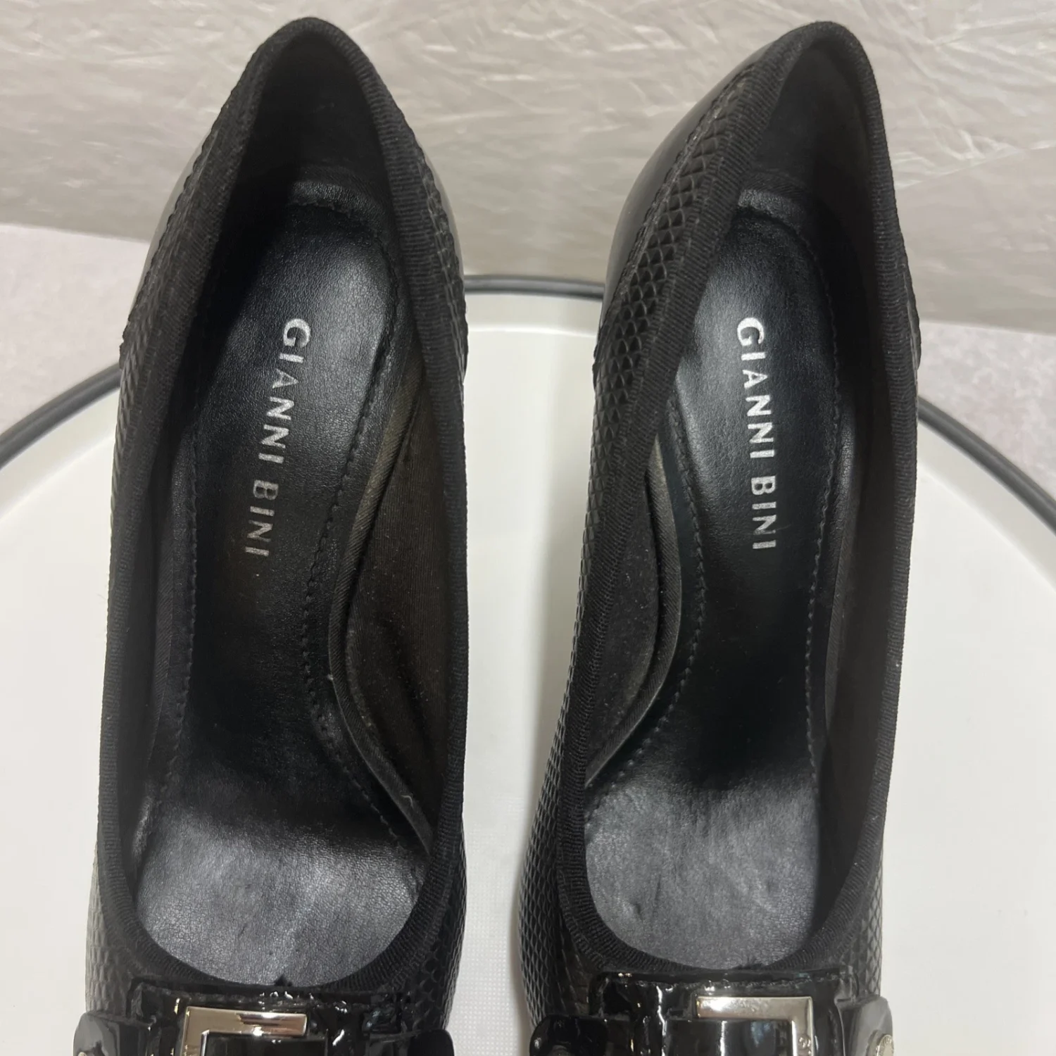女士 Gianni Bini 正装鞋细高跟鞋露趾高跟鞋 7 码黑色圆点 Y2k-