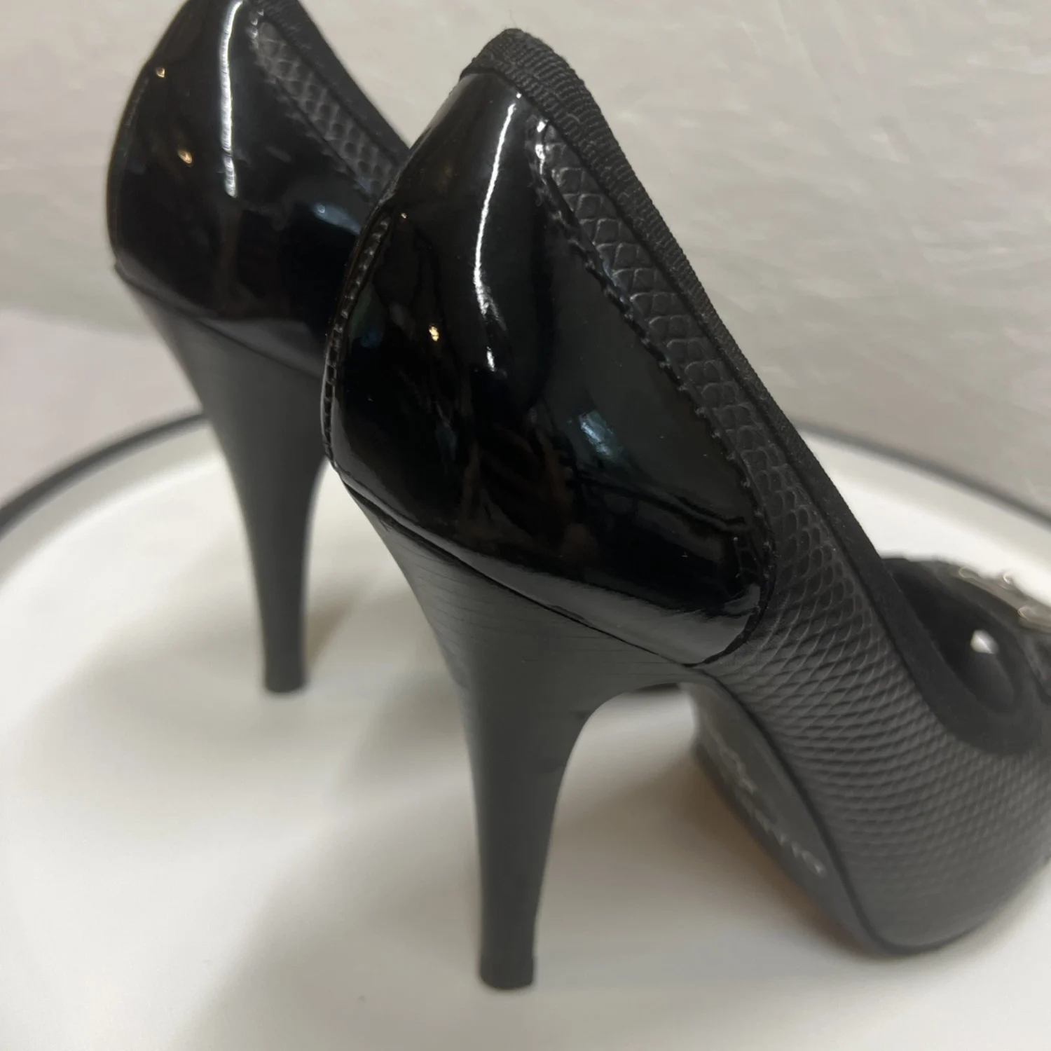 女士 Gianni Bini 正装鞋细高跟鞋露趾高跟鞋 7 码黑色圆点 Y2k-