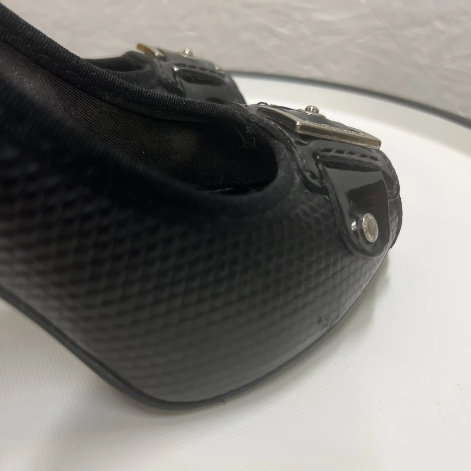 女士 Gianni Bini 正装鞋细高跟鞋露趾高跟鞋 7 码黑色圆点 Y2k-