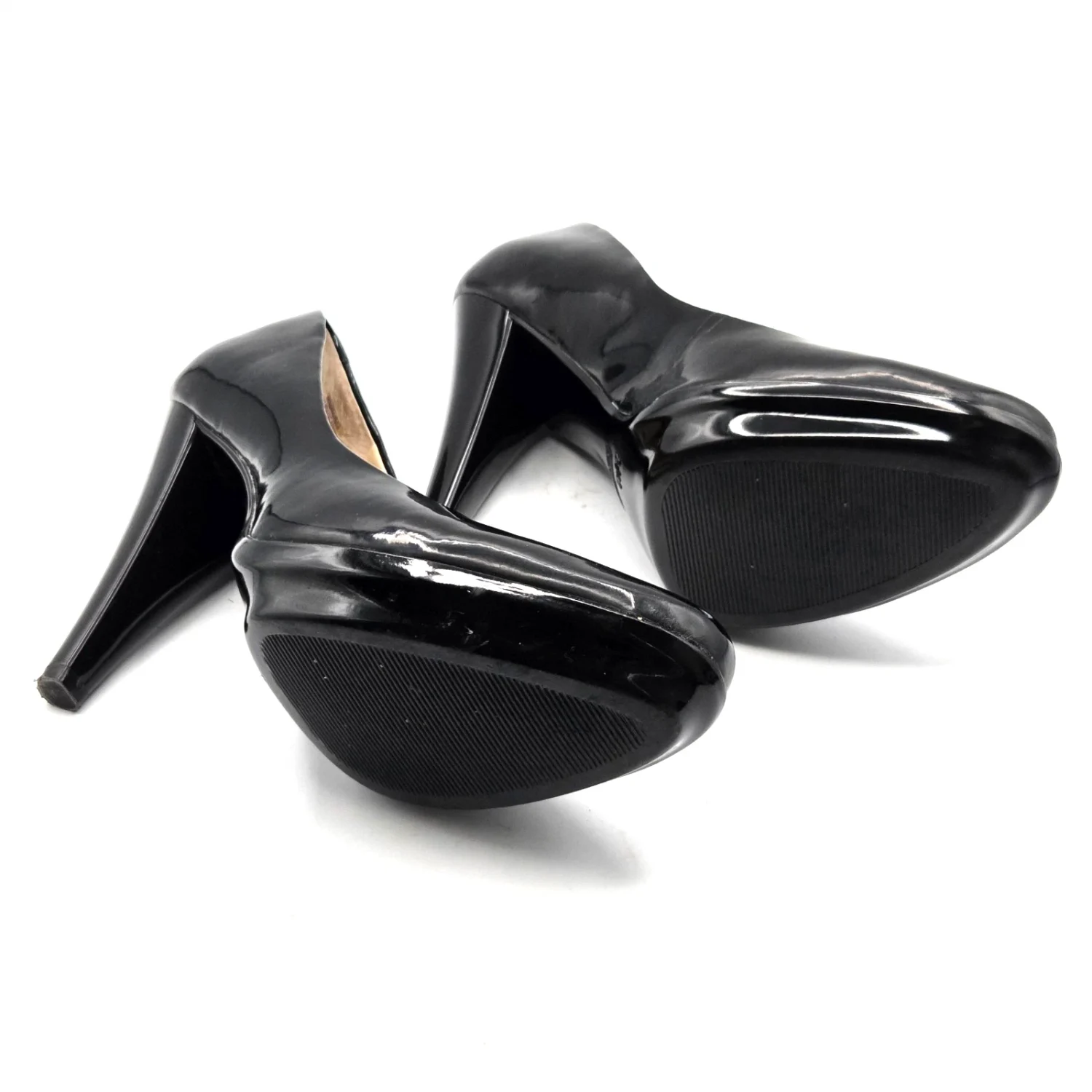 Nine West Melissa Pumps 女式 8.5M 码黑色皮革高跟鞋杏仁鞋头-