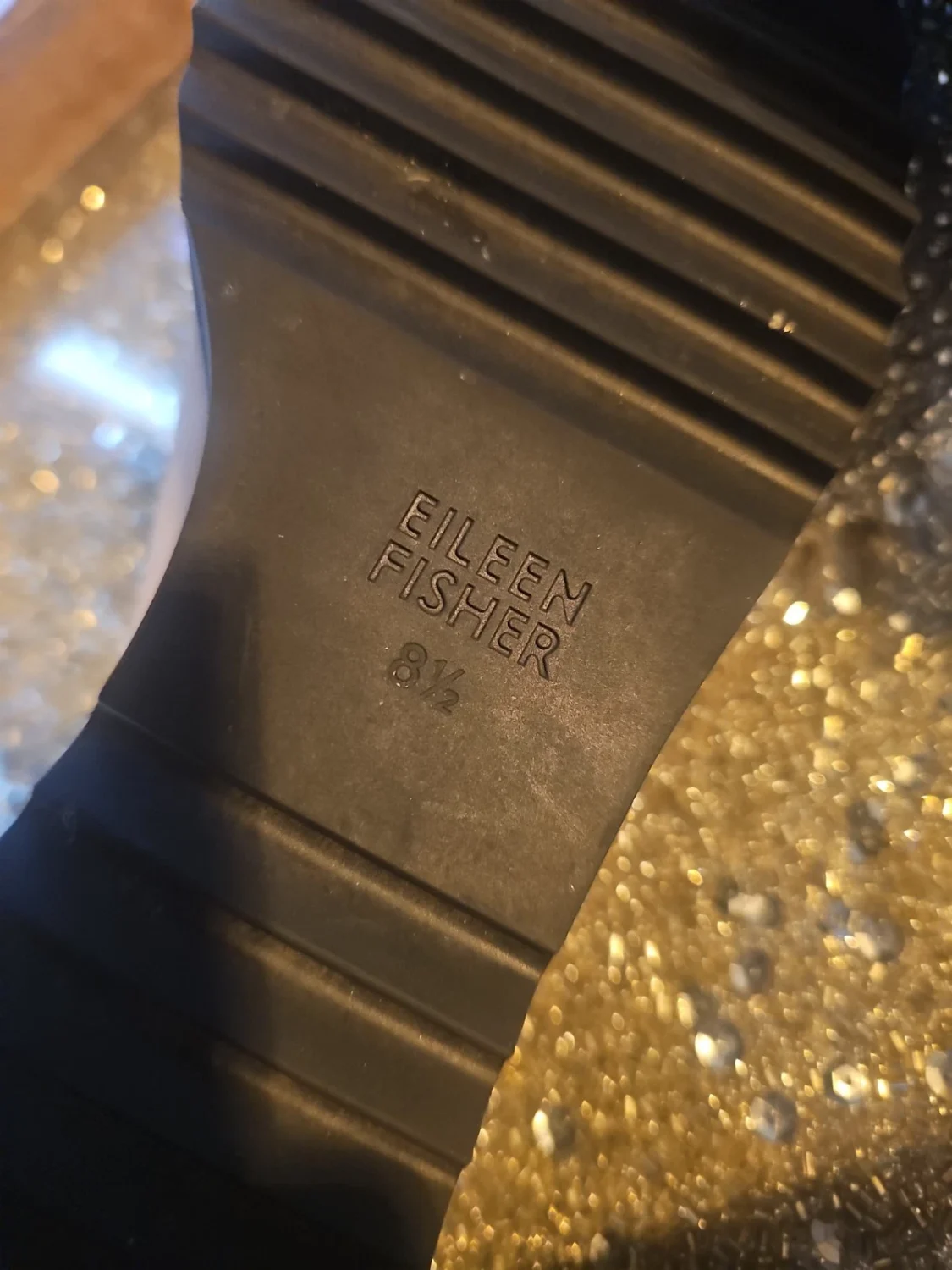 EILEEN FISHER Loti Clog 女式 8.5 棕褐色翻滚磨砂皮革楔形骡子拖鞋-
