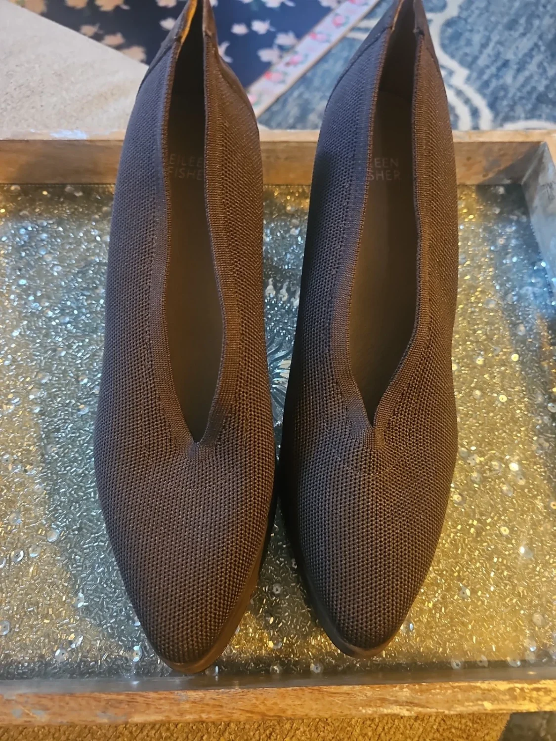 Eileen Fisher 厚底鞋 棕色/巧克力色 尺码 10 状况完好-