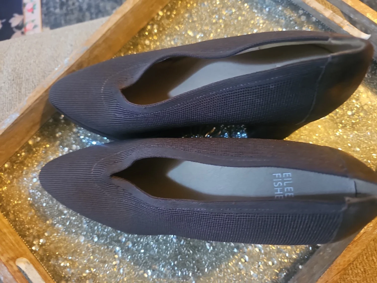 Eileen Fisher 厚底鞋 棕色/巧克力色 尺码 10 状况完好-