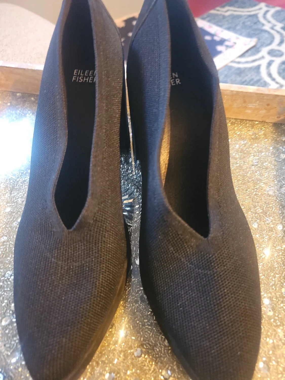 Eileen Fisher 厚底黑色鞋 状况完好 10 码-