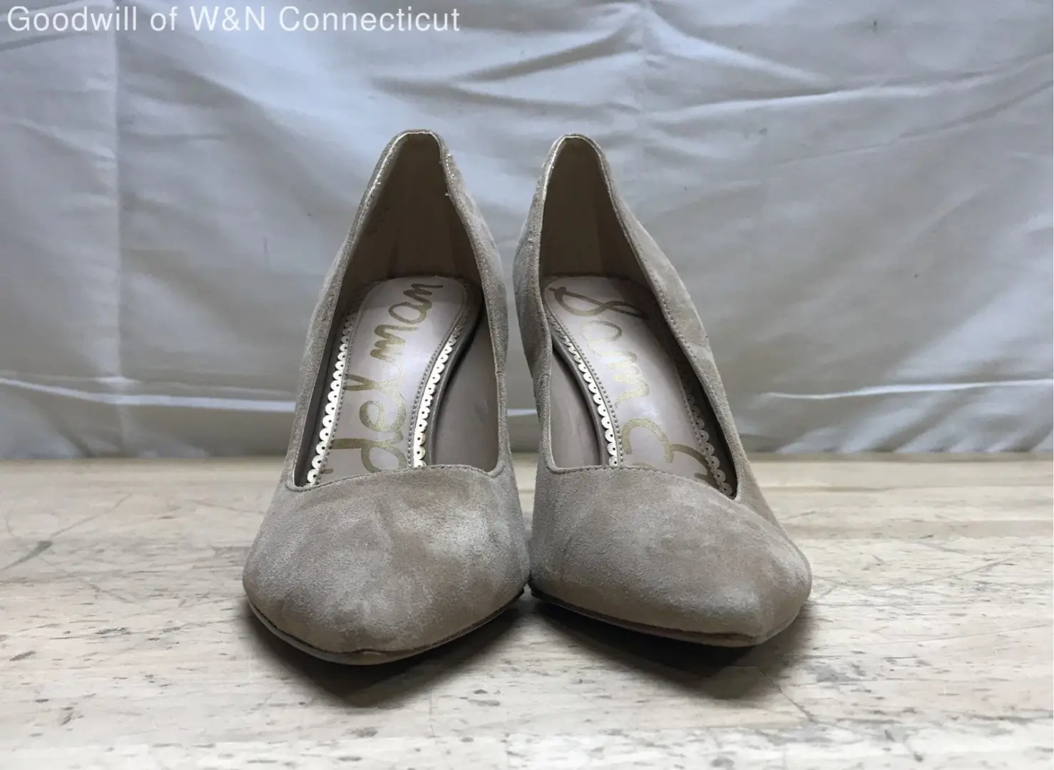 Sam Edelman Hazel 棕褐色麂皮绒细高跟鞋尖头 7.5 码-