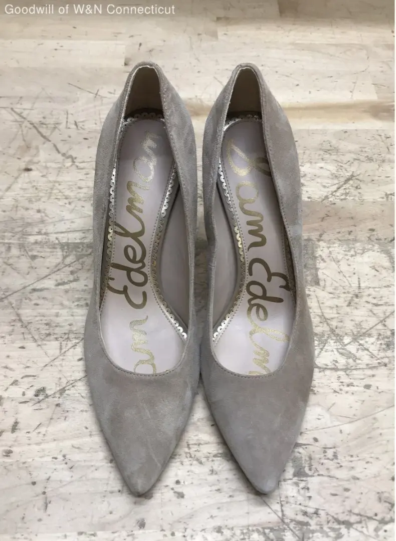 Sam Edelman Hazel 棕褐色麂皮绒细高跟鞋尖头 7.5 码-