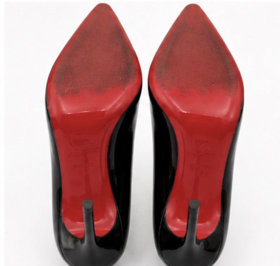 Christian Louboutin Kate 85 尖头高跟鞋黑色漆皮尺寸 39.5 美国 9.5-