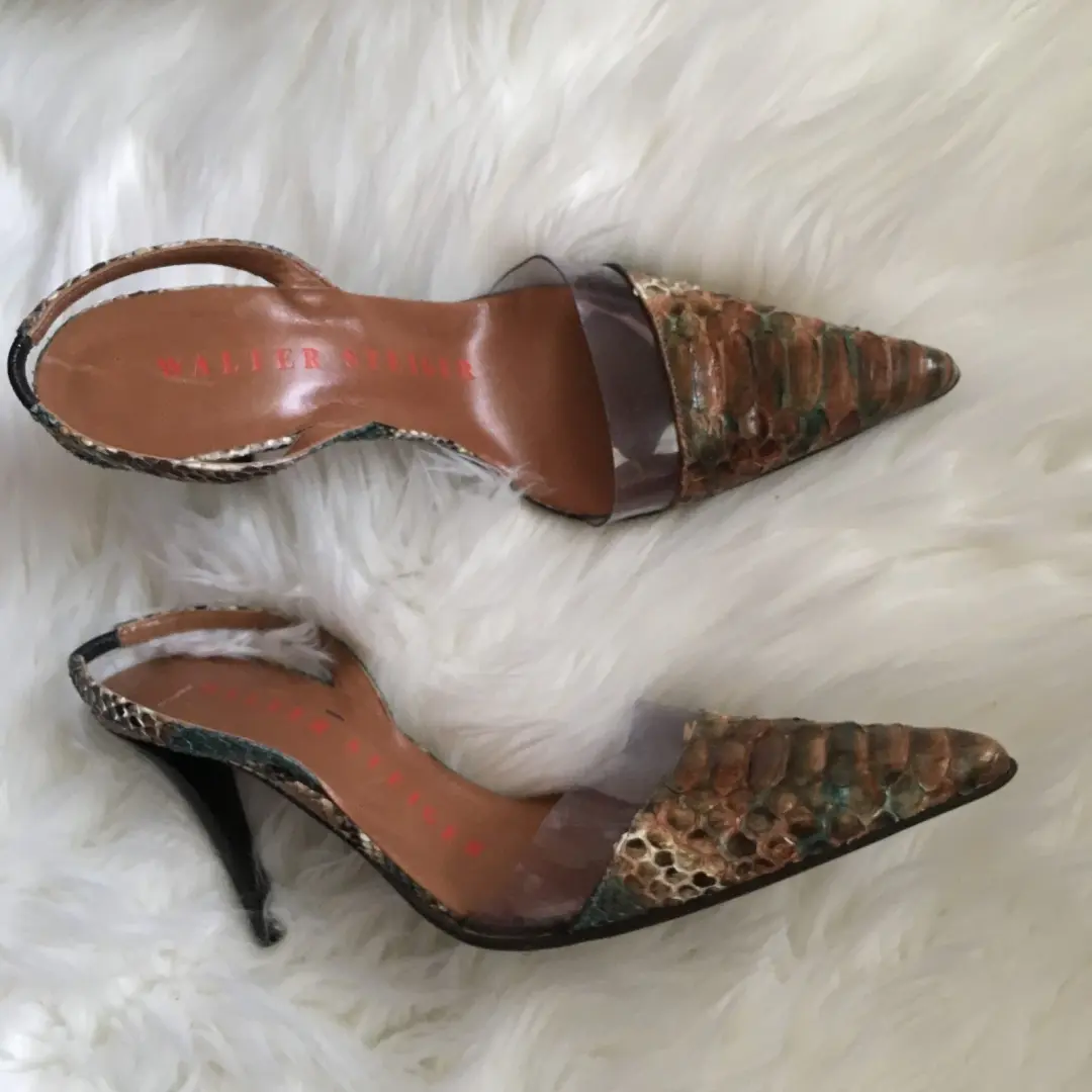 walter Steiger 鞋码 38.5 多色鳄鱼露背鞋-