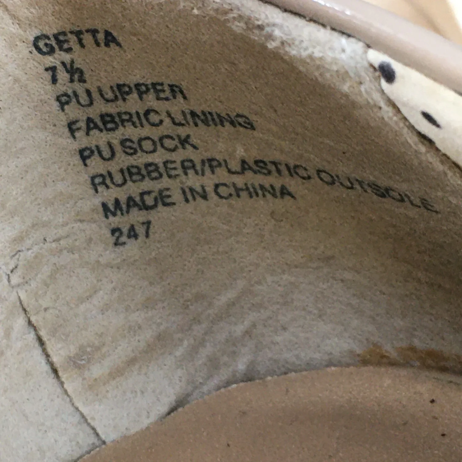 Madden 女孩高跟鞋女式 7.5 Getta 高跟鞋细高跟鞋米色人造皮革懒人鞋-