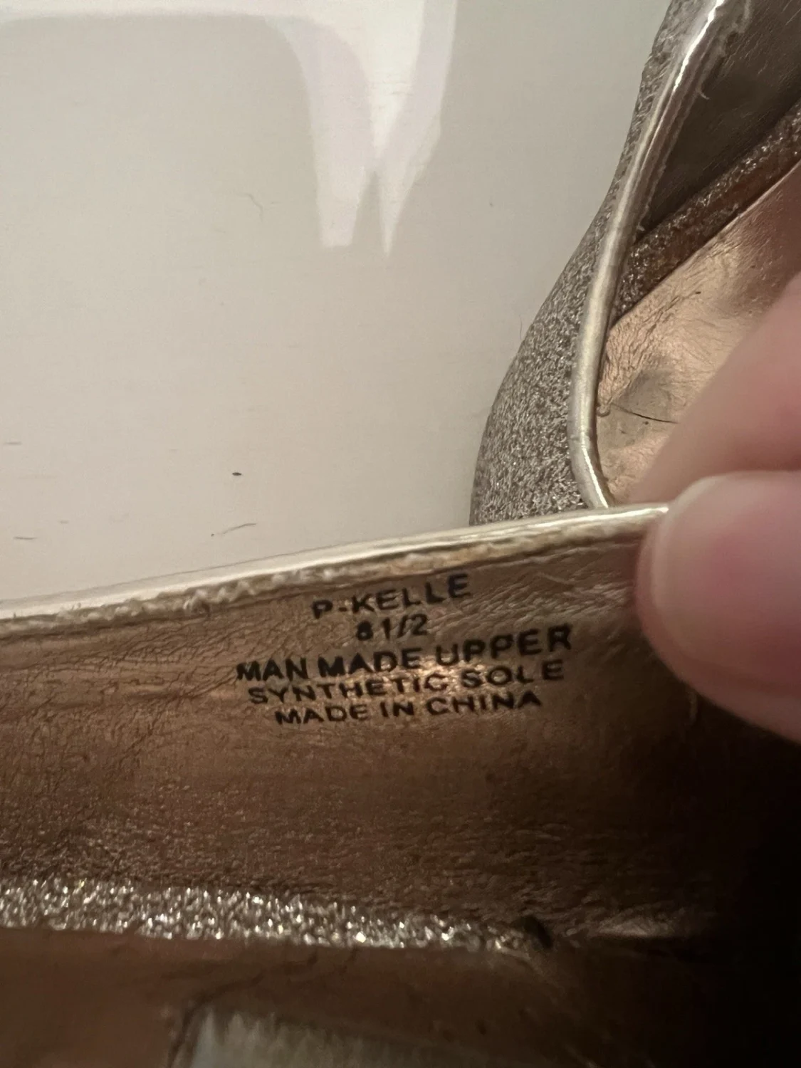 Steve Madden 女式金色闪光露趾细高跟鞋懒人鞋 8.5-