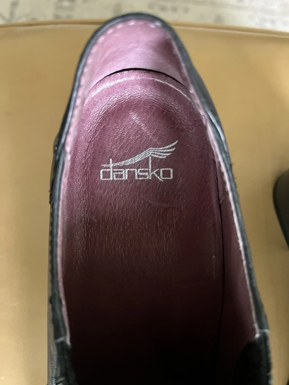 Dansko Adrienne 黑色皮革短靴 Clog 女式 8.5-9 (39) 码方跟-