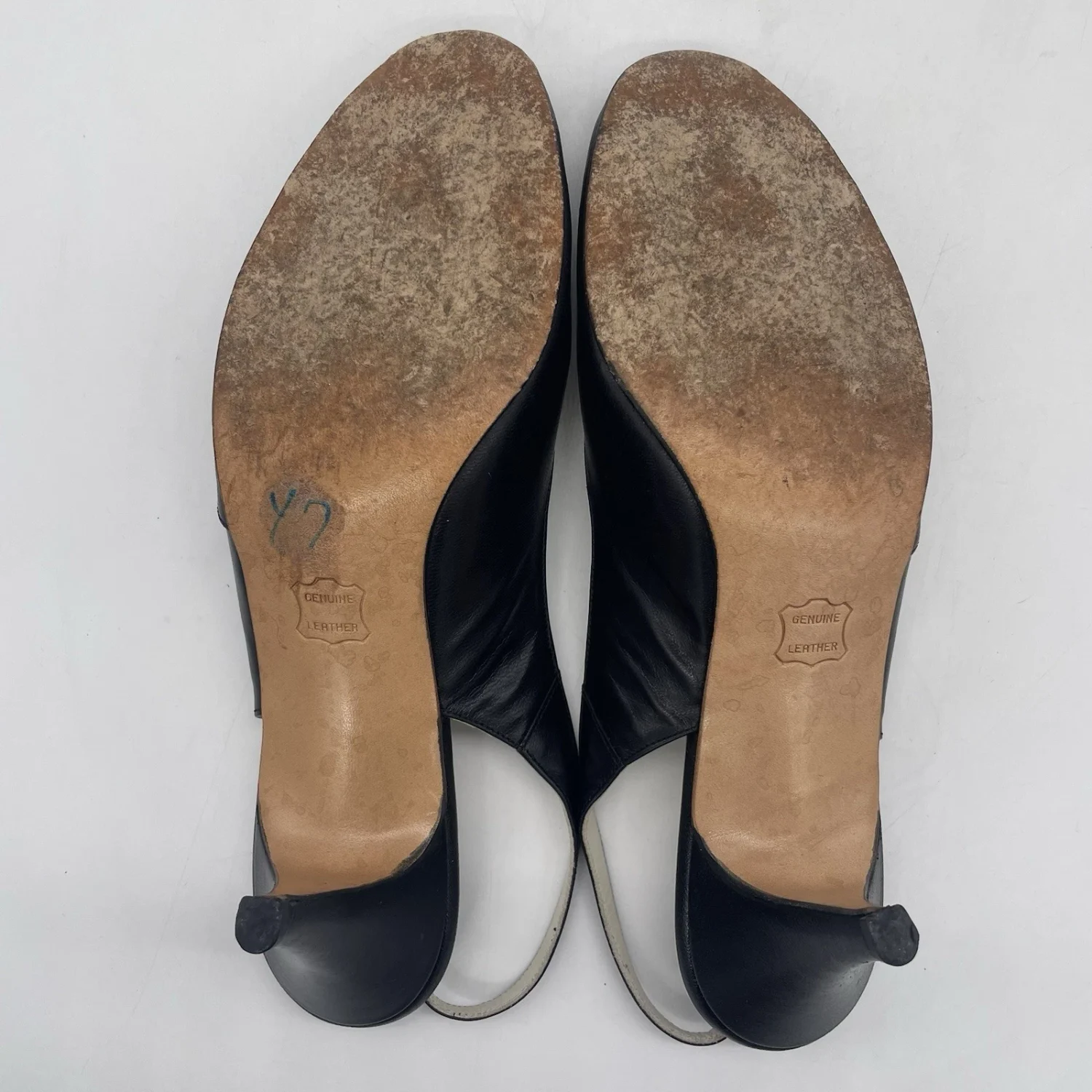 复古 Stanley Phillipson 女式 9.5 SS 高跟鞋黑色皮革露趾美国-
