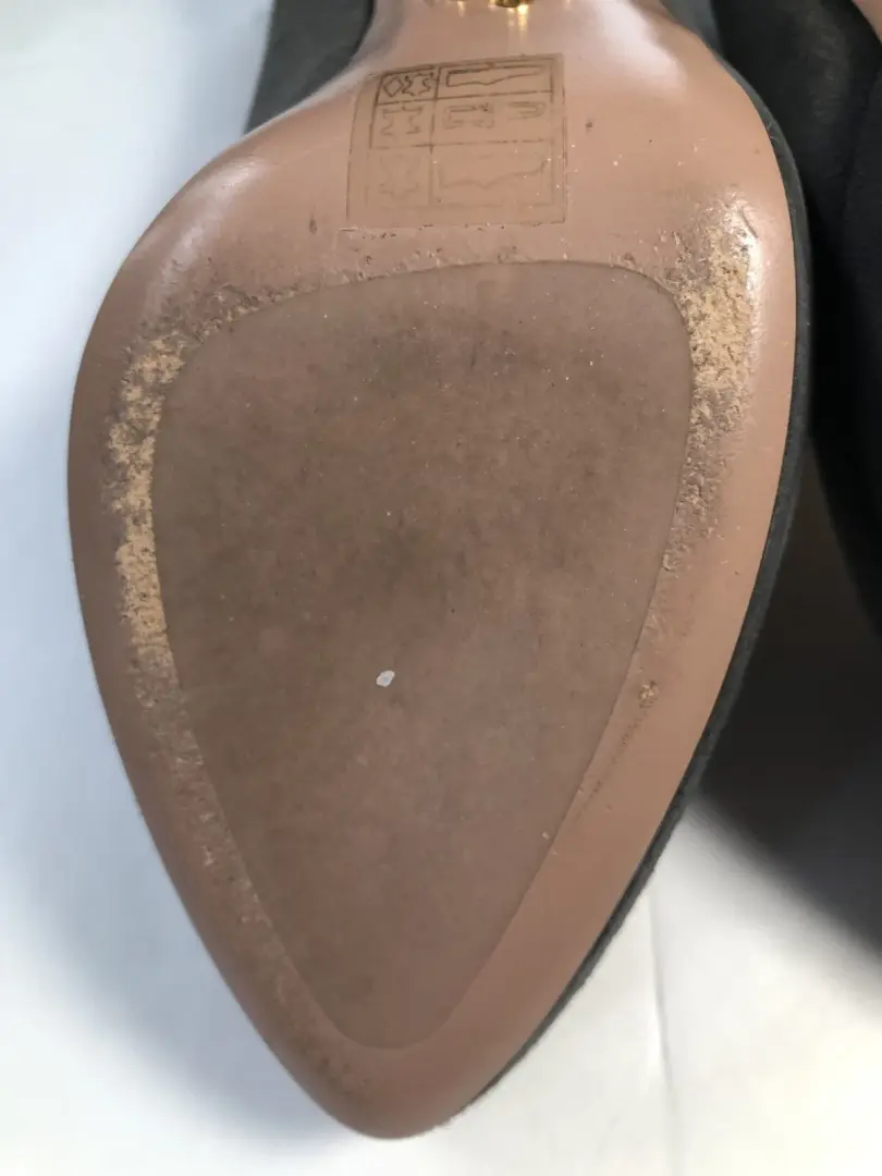 复古灰色普拉达高跟鞋麂皮绒/皮革女式 S EU 38.5,4 英寸高跟鞋,上好-