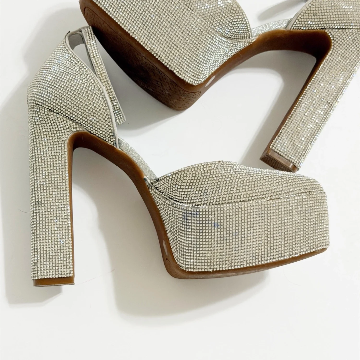 Gianni Bini DeviTwo 水钻厚底封闭礼服高跟鞋 7.5M 码派对活动-