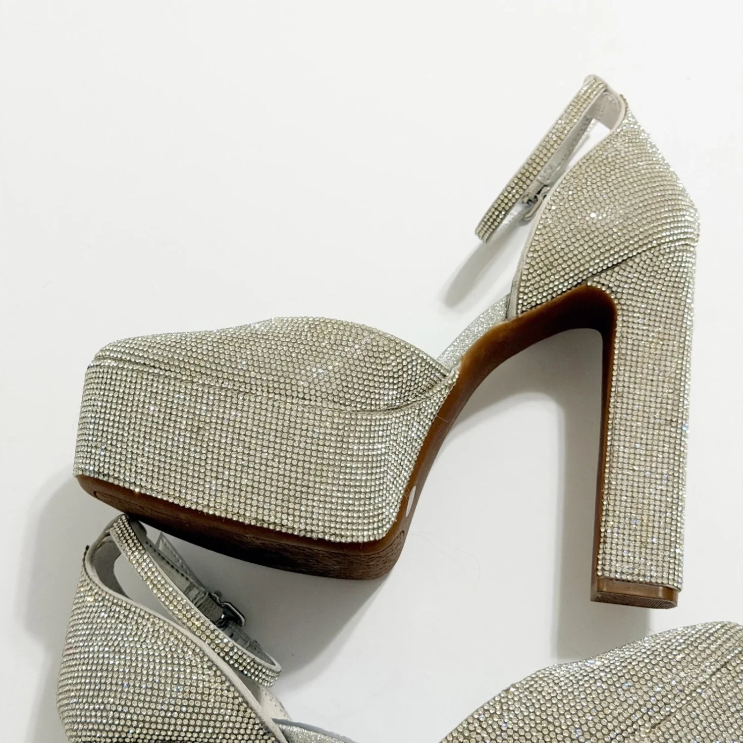 Gianni Bini DeviTwo 水钻厚底封闭礼服高跟鞋 7.5M 码派对活动-