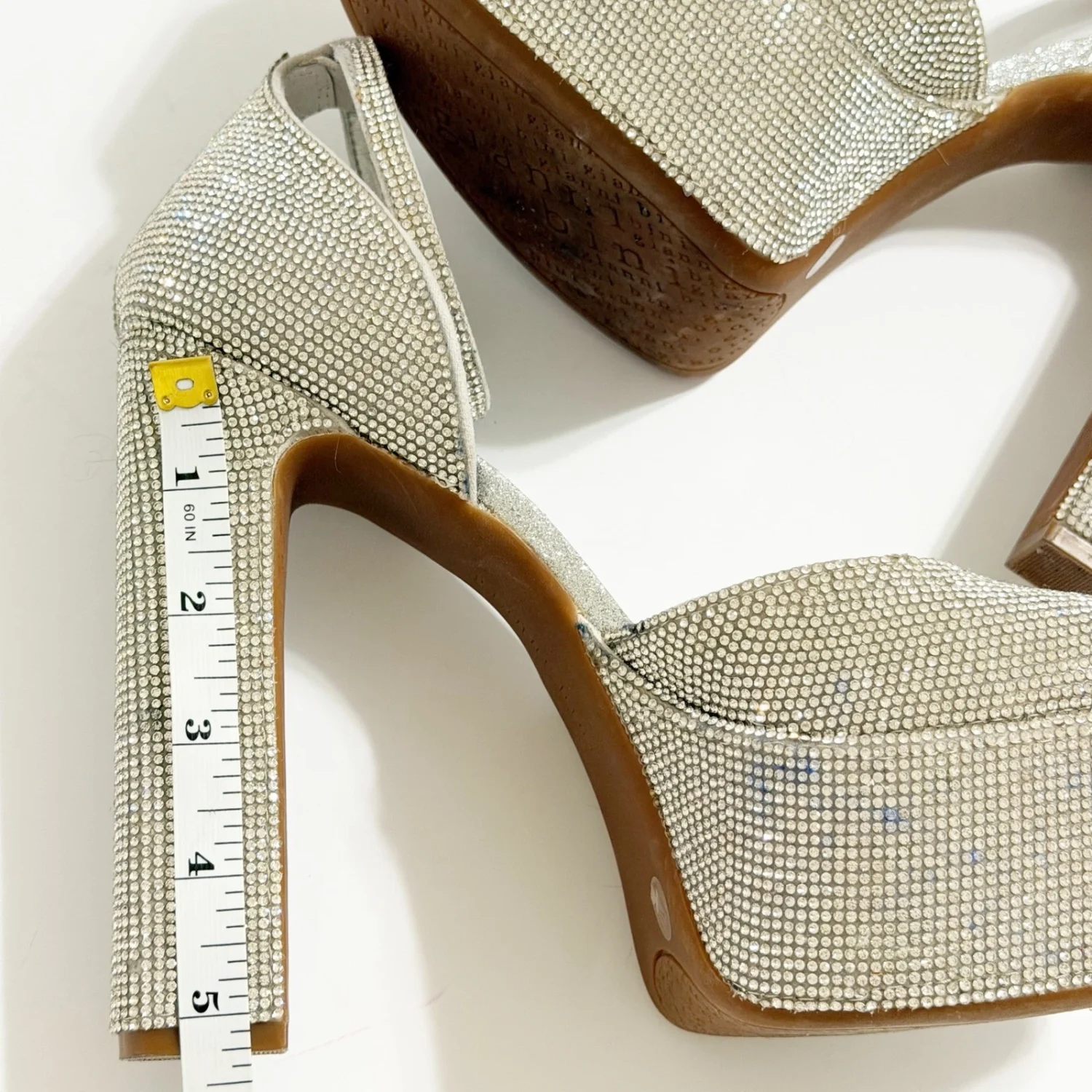 Gianni Bini DeviTwo 水钻厚底封闭礼服高跟鞋 7.5M 码派对活动-