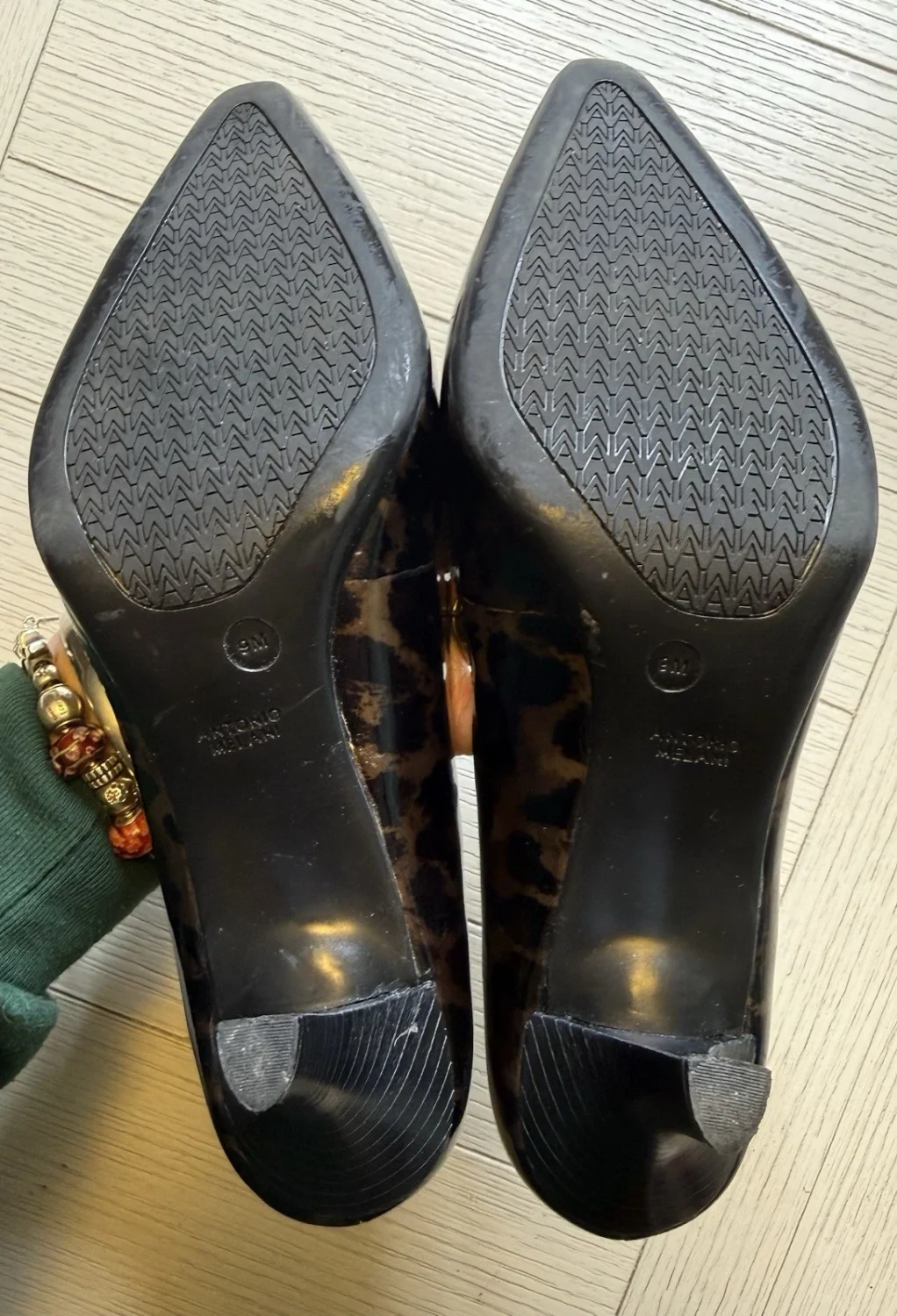 Antonio Melani 豹纹漆皮 3 英寸高跟鞋 Glam Boho Y2K 9 M-