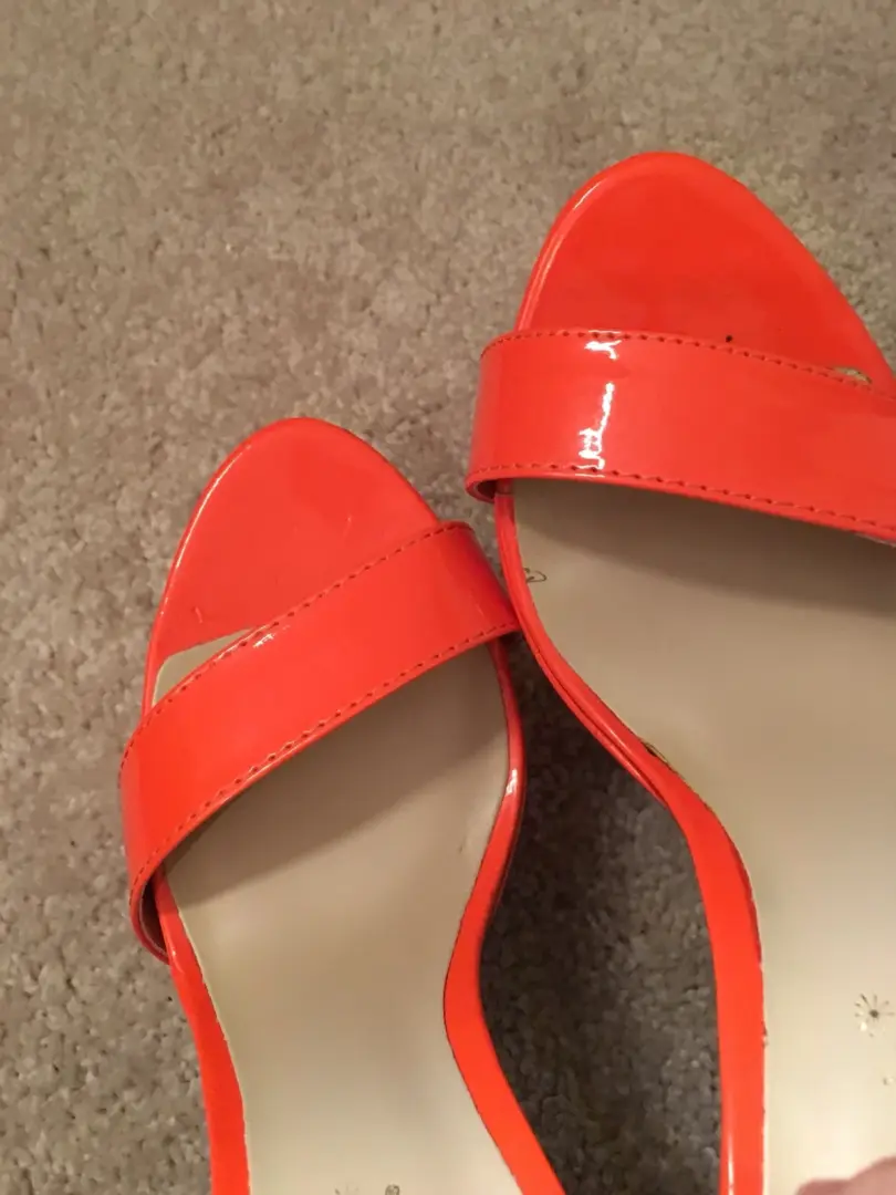 😎🧡Orange Shoedazzle 5.5高跟鞋-踝带鞋-