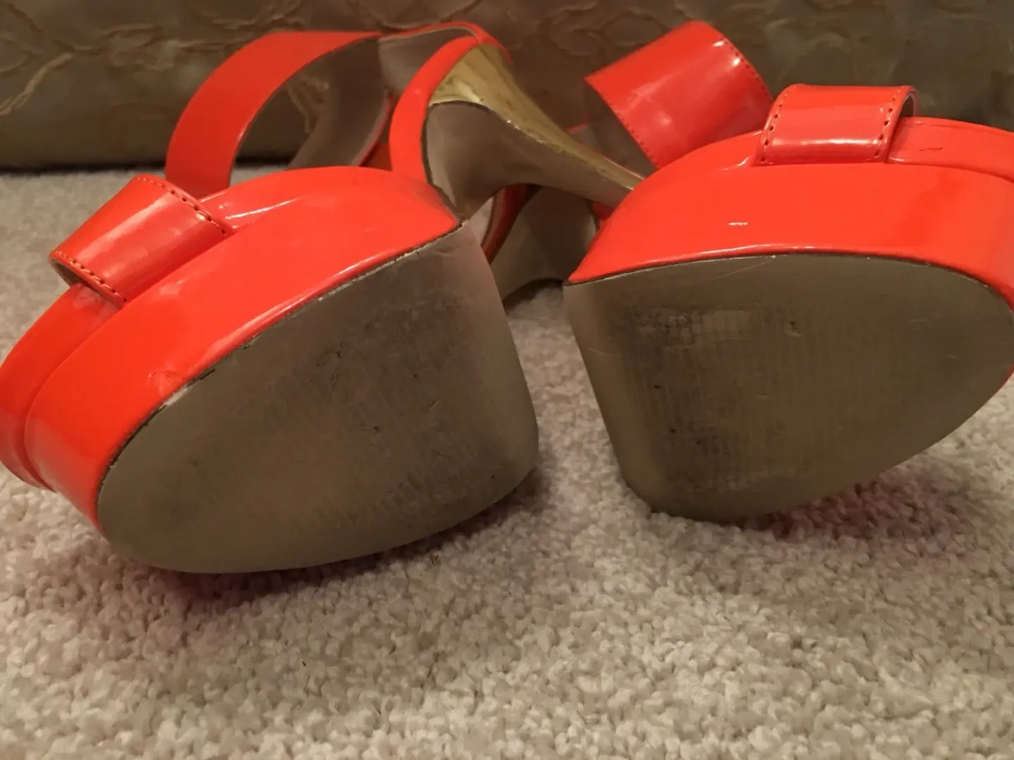 😎🧡Orange Shoedazzle 5.5高跟鞋-踝带鞋-