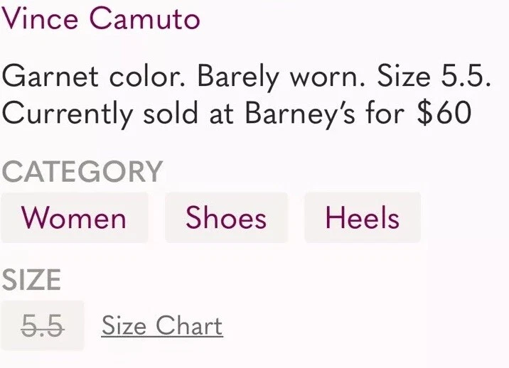 👠😎❤️ Vince Camuto 石榴石红色麂皮绒杏仁鞋头 3 英寸鞋跟非常轻磨损-