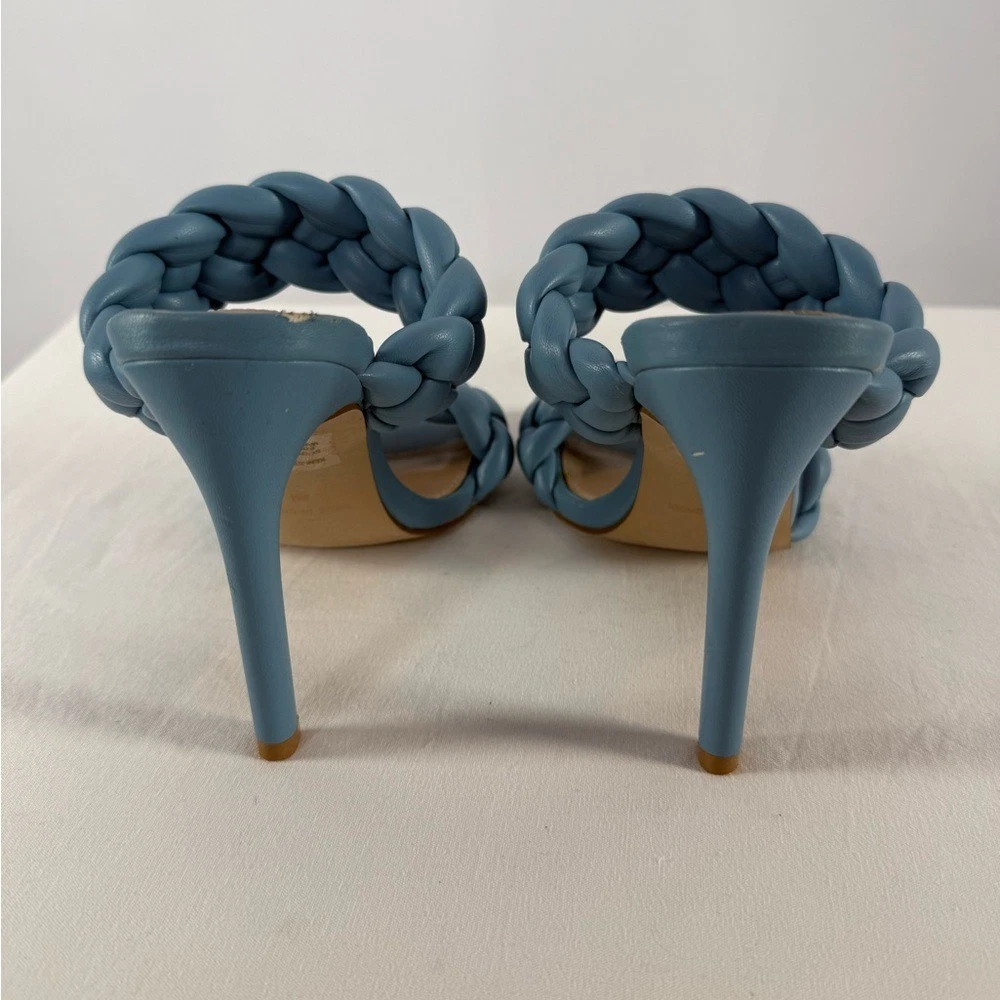 Steve Madden Kenny 编织方头高跟鞋海蓝色 8 码-