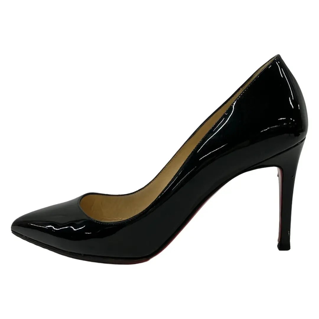 CHRISTIAN LOUBOUTIN女式黑色漆皮高跟鞋-