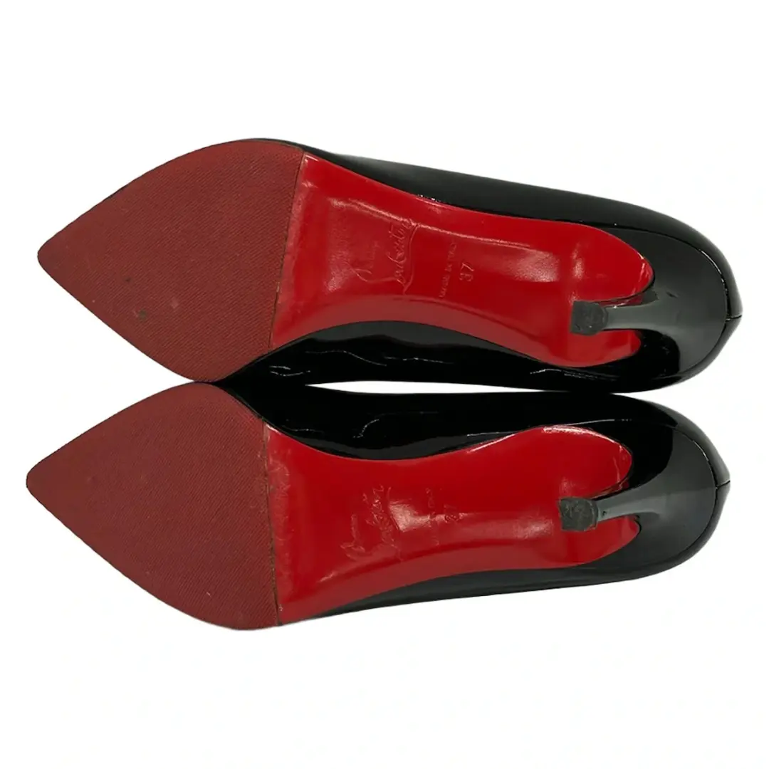 CHRISTIAN LOUBOUTIN女式黑色漆皮高跟鞋-