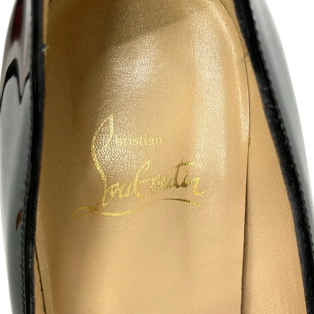 CHRISTIAN LOUBOUTIN女式黑色漆皮高跟鞋-