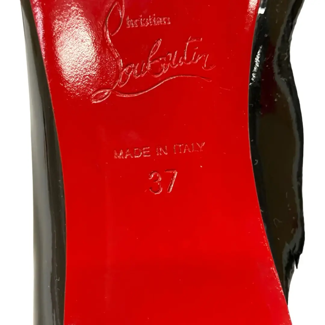 CHRISTIAN LOUBOUTIN女式黑色漆皮高跟鞋-
