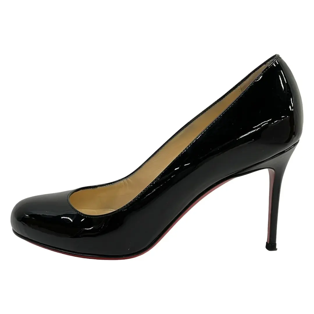 CHRISTIAN LOUBOUTIN女式黑色漆皮高跟鞋-