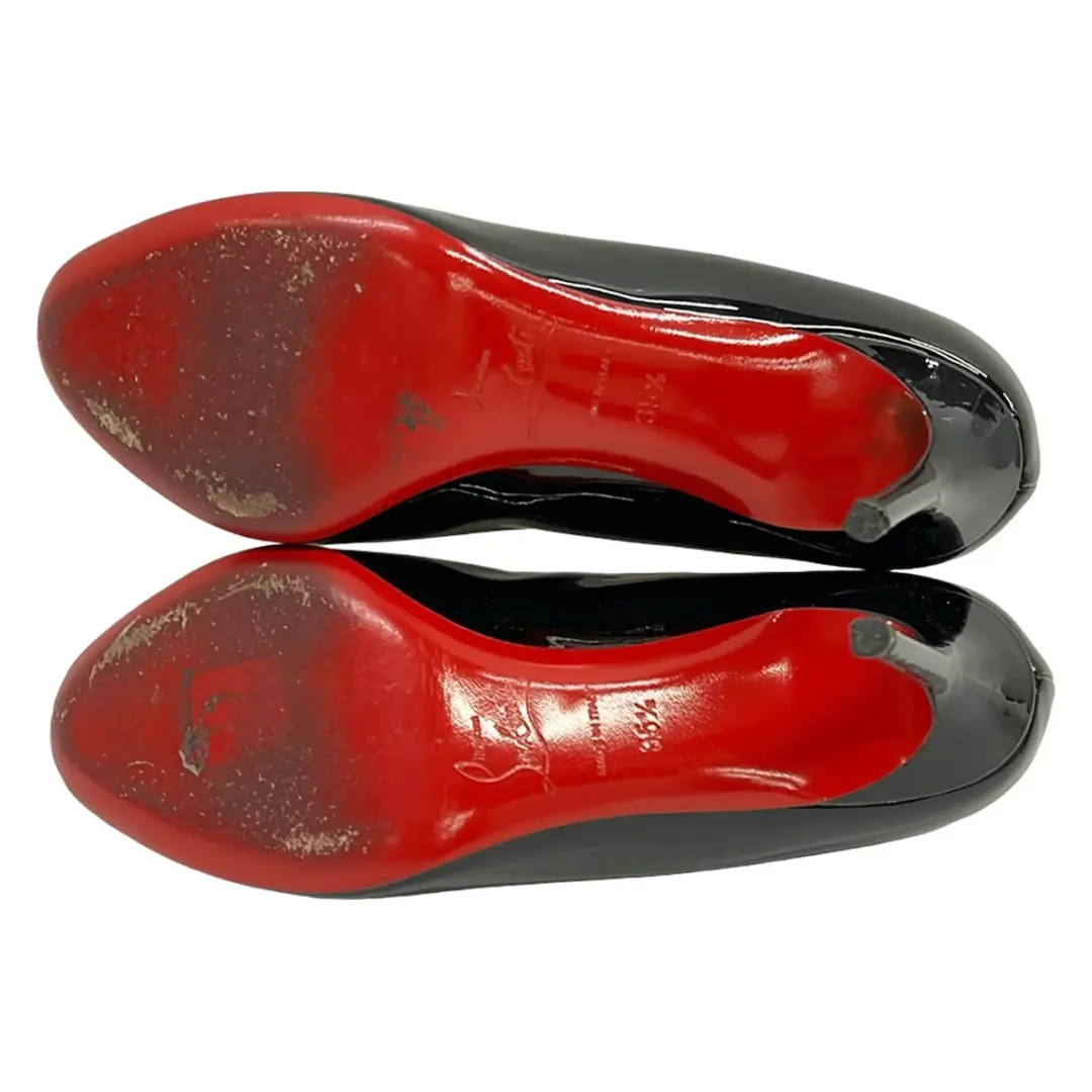 CHRISTIAN LOUBOUTIN女式黑色漆皮高跟鞋-