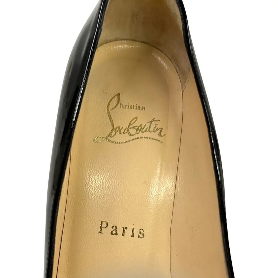 CHRISTIAN LOUBOUTIN女式黑色漆皮高跟鞋-
