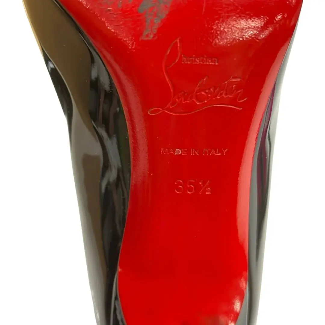 CHRISTIAN LOUBOUTIN女式黑色漆皮高跟鞋-