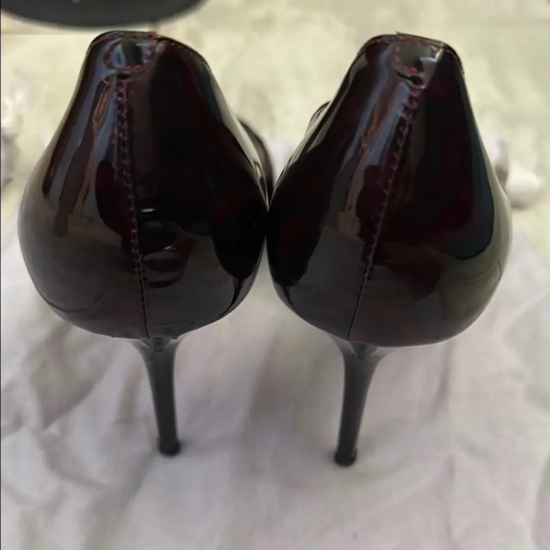 Jimmy Choo 高跟鞋-尺寸 38- 豹纹专利波尔多红-